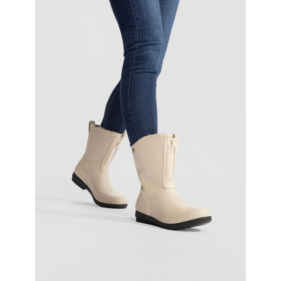 Bogs Shoes - Women's Bogs Beige Black Winter Rain Boots US 11